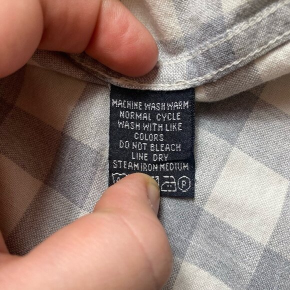 Ralph Lauren Jeans Co. Button Down Men's size XL Long Sleeve Plaid Gray White - Picture 4 of 7